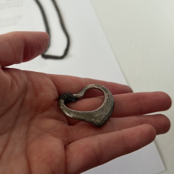 Tiffany and co silver heart necklace open heart - Picture 3 of 10